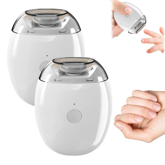 2026 Neuer Elektrischer Nagelknipser, Wiederaufladbar, 3 Geschwindigkeiten, Elektrische Nagelknipser für Senioren und Erwachsene, Baby-Nageltrimmer mit Licht, Kompakter Automatischer Nagelknipser für die Nagelpflege (2 Stück)