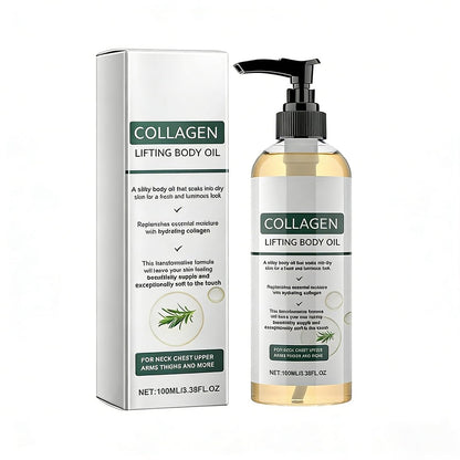 Gloramd Serum Collagen Lifting Body Oil – Feuchtigkeitsspendendes & Straffendes Trockenöl, Leicht & Schnell Einziehend, Nicht Fettend, für Geschmeidige Strahlende Haut, für Damen & Herren, 100 ml