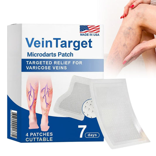 VeinTarget Mikrodart-Pflaster – Professionelle Behandlung von Krampfadern für die Beine, natürliche Inhaltsstoffe für alle Hauttypen (1 Packung)