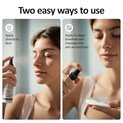 Aquia Augenlid-Reinigungsspray 8oz | Blepharitis Behandlung | Stye Behandlung | Hypochlorige Säure für trockene Augen, Demodex, Chalazion, MGD, Milben | Lid- und Wimpernreiniger