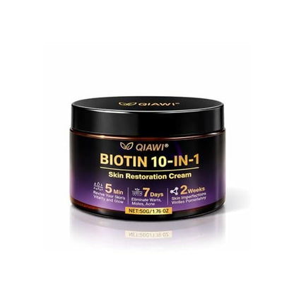 Kerarose QIAWI Biotin 10-in-1 Gesichts- und Halscreme, 50g – Feuchtigkeitspflege für strahlende Haut