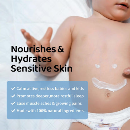 2026 Magnesium Lotion für Kinder - Bio Lotion für Babys - Beruhigende Linderung & Entspannung - Topische Magnesiumcreme beruhigt Kinder beim Zubettgehen & in der Nacht - Ohne Melatonin (118 ml)