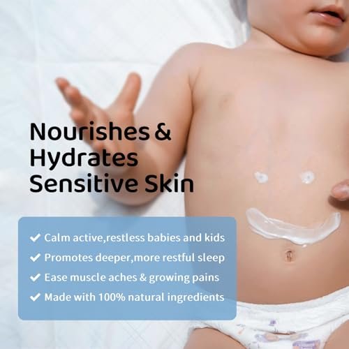 2026 Magnesium Lotion für Kinder - Bio Lotion für Babys - Beruhigende Linderung & Entspannung - Topische Magnesiumcreme beruhigt Kinder beim Zubettgehen & in der Nacht - Ohne Melatonin (118 ml)