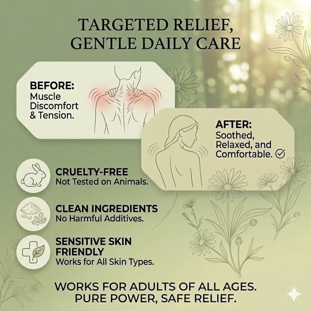 2er-Pack Total Relief Magnesium Creme mit MSM & Arnika – Sanfte Formel für tägliches Wohlbefinden, nicht fettend, für Beine, Schultern & Rücken, milde Inhaltsstoffe zur Beruhigung der Haut