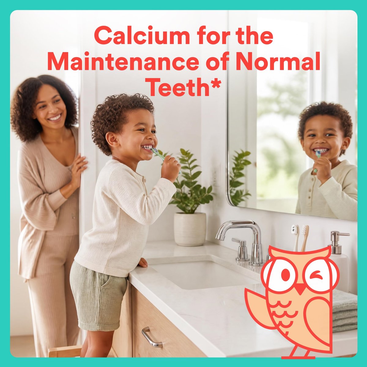 SmartyPants Kids Knochenstärkung 4-in-1 Gummis mit Calcium, Vitamin D3, K2 & Phosphor für wachsende Knochen, Erdbeere Mango, 60 Stück (30-Tage-Vorrat)