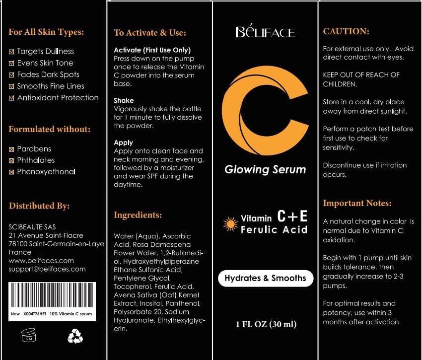 Vitamin C Serum für das Gesicht – CE Ferulic Acid Serum gegen dunkle Flecken, ungleichmäßigen Teint & feine Linien – Parabenfreie Formel – 30 ml – Aufhellendes & feuchtigkeitsspendendes Serum
