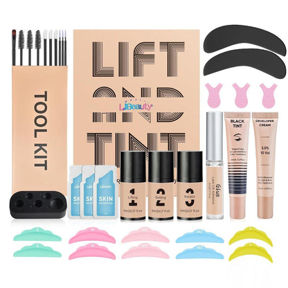 Libeauty Lash Lift Kit und Black Color Kit – Wimpernlaminierung & Brauenlaminierung Set für Anfänger, einfache Anwendung, sichere Ergebnisse, voluminöse Wimpern & natürliches Schwarz