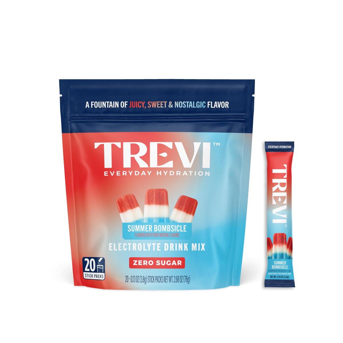 TREVI™ Zuckerfreie Elektrolyte für den Alltag - Hydrationspulver-Päckchen - 20 Stück - Sommer-Bombenpopsicle