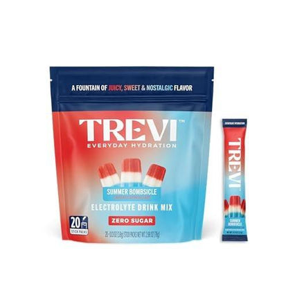 TREVI™ Zuckerfreie Elektrolyte für den Alltag - Hydrationspulver-Päckchen - 20 Stück - Sommer-Bombenpopsicle