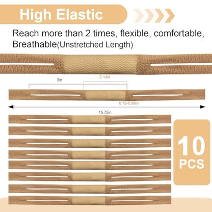 Elastische Nasenbandage, Nasenverbandhalter, einzeln verpackt für die Erholung nach Rhinoplastik & Septumplastik, externer atmungsaktiver Nasenverband mit hoher Saugfähigkeit (10 Stück, Beige)
