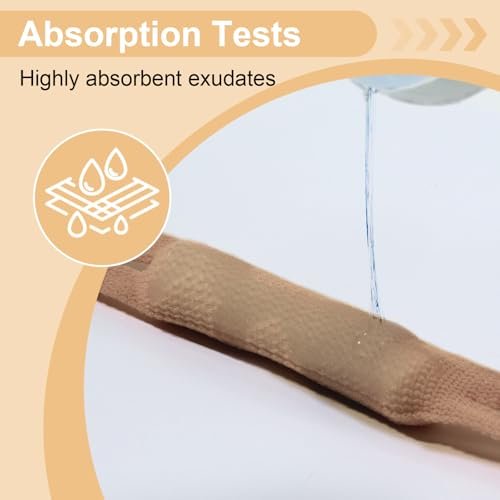 Elastische Nasenbandage, Nasenverbandhalter, einzeln verpackt für die Erholung nach Rhinoplastik & Septumplastik, externer atmungsaktiver Nasenverband mit hoher Saugfähigkeit (10 Stück, Beige)