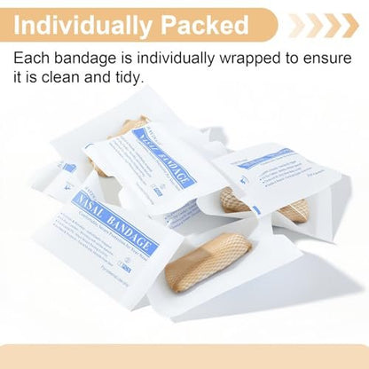 Elastische Nasenbandage, Nasenverbandhalter, einzeln verpackt für die Erholung nach Rhinoplastik & Septumplastik, externer atmungsaktiver Nasenverband mit hoher Saugfähigkeit (10 Stück, Beige)