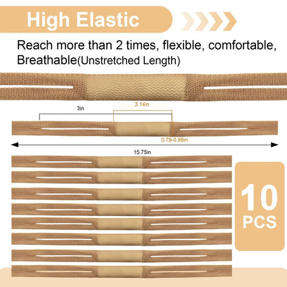 Elastische Nasenbandage, Nasenverbandhalter, einzeln verpackt für die Erholung nach Rhinoplastik & Septumplastik, externer atmungsaktiver Nasenverband mit hoher Saugfähigkeit (10 Stück, Beige)