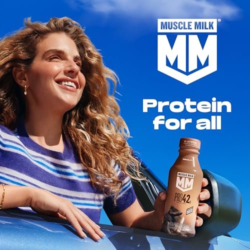 Muscle Milk High Protein Shake, Cookies 'n Creme, 11 fl oz (12er Pack) – 26g Protein, 3g Zucker, 160 Kalorien, ohne künstliche Aromen