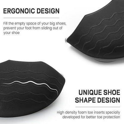 Schuhfüller-Einlagen für zu große Schuhe – Anti-Rutsch-Zehen- und Fersenpolster mit ergonomischem Design | Verstellbare Einlegesohlen für große Schuhe verhindern Fersenrutschen