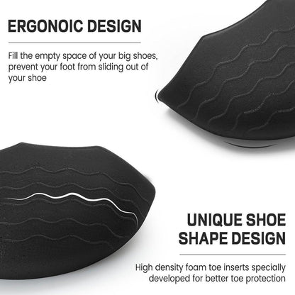 Schuhfüller-Einlagen für zu große Schuhe – Anti-Rutsch-Zehen- und Fersenpolster mit ergonomischem Design | Verstellbare Einlegesohlen für große Schuhe verhindern Fersenrutschen
