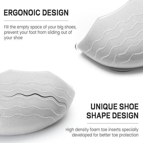 Schuhfüller-Einlagen für zu große Schuhe – Anti-Rutsch-Zehen- und Fersenpolster mit ergonomischem Design | Verstellbare Einlegesohlen verhindern Fersenrutschen