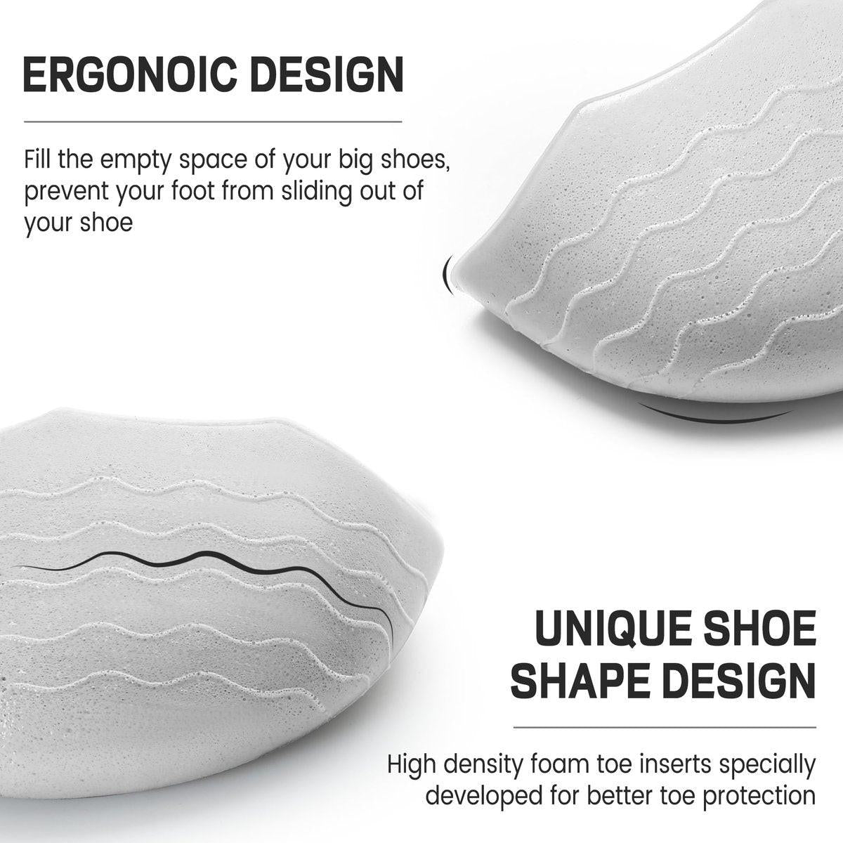 Schuhfüller-Einlagen für zu große Schuhe – Anti-Rutsch-Zehen- und Fersenpolster mit ergonomischem Design | Verstellbare Einlegesohlen verhindern Fersenrutschen