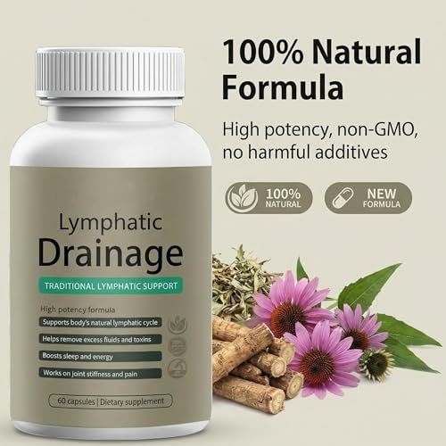HTKINMI Sculptique Lymphatische Drainage Kapseln – Maximale Potenz mit Löwenzahn- und Klettenextrakt – Unterstützt Reduzierung von Cellulite – 60 Kapseln
