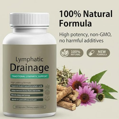 HTKINMI Sculptique Lymphatische Drainage Kapseln – Maximale Potenz mit Löwenzahn- und Klettenextrakt – Unterstützt Reduzierung von Cellulite – 60 Kapseln