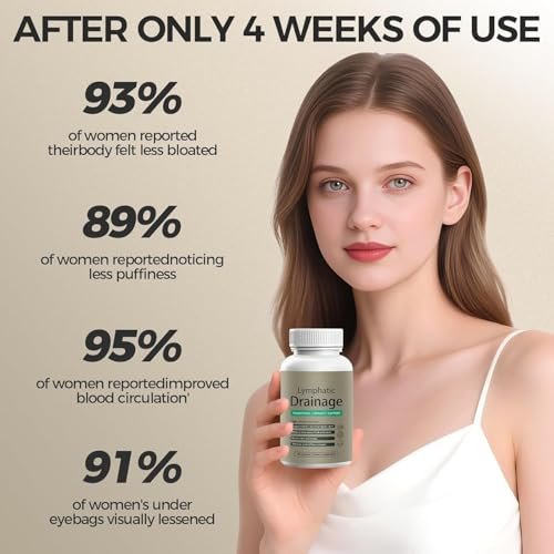 HTKINMI Sculptique Lymphatische Drainage Kapseln – Maximale Potenz mit Löwenzahn- und Klettenextrakt – Unterstützt Reduzierung von Cellulite – 60 Kapseln