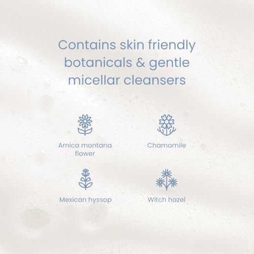 Buddle Clean Cheeks Baby Mizellen-Reinigungsschaum ohne Abspülen mit Kamille, Hamamelis, Arnika, Hautbarriere unterstützend, 100 ml